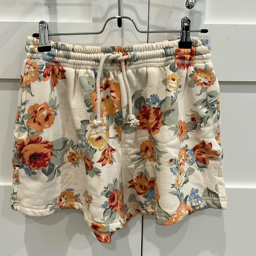 Loeffler Randall Floral Sweatshorts Size Medium